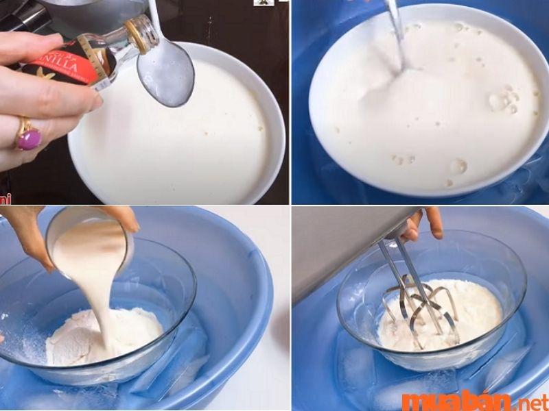 cách làm kem tươi vị vani